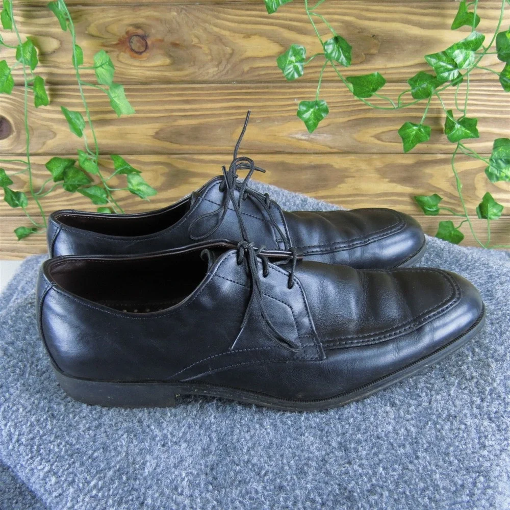 Allen Edmonds Men Tribeca Derby Oxfords Black Leather Size 9.5 Medium  Used 2025